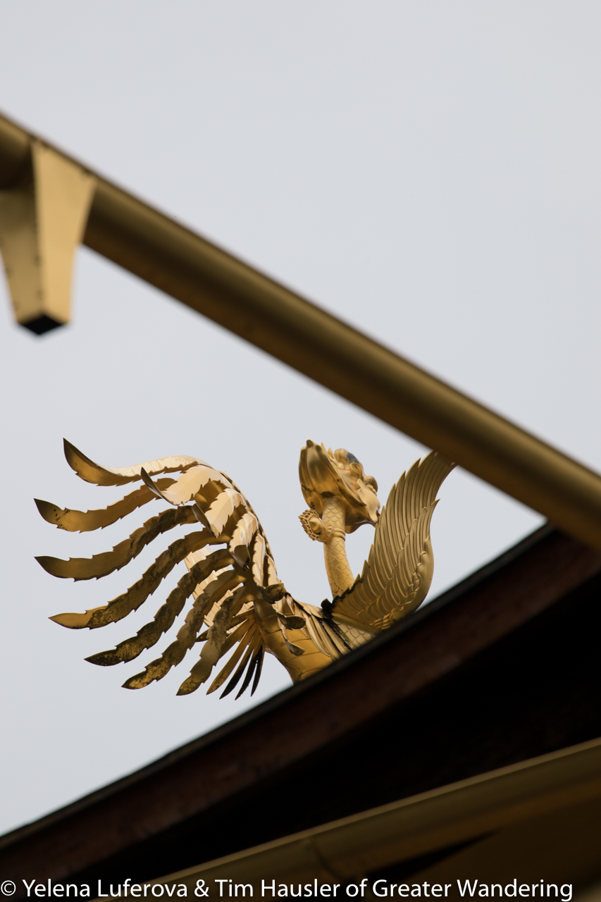 Garuda  on top of the golden pavilion